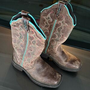 Justin - Women's (Sz 5.5) Gypsy Raya Western Boots, 12 in., Scalloped Collar